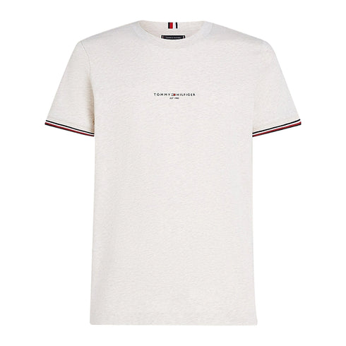 Tommy Hilfiger T - shirt T - shirt Uomo logo tipped girocollo Latte A24 - TOMMY HILFIGERMW32584 - HCX - S - Francavilla Moda